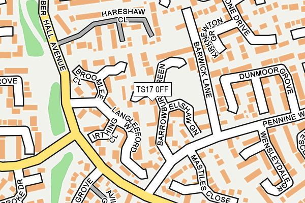 TS17 0FF map - OS OpenMap – Local (Ordnance Survey)