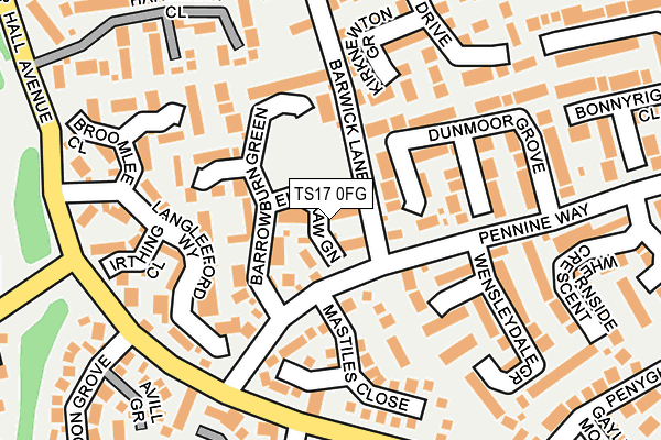 TS17 0FG map - OS OpenMap – Local (Ordnance Survey)