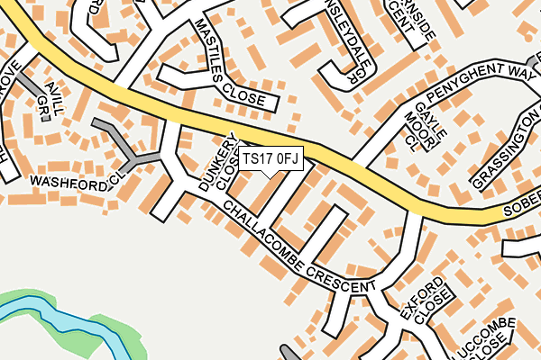 TS17 0FJ map - OS OpenMap – Local (Ordnance Survey)