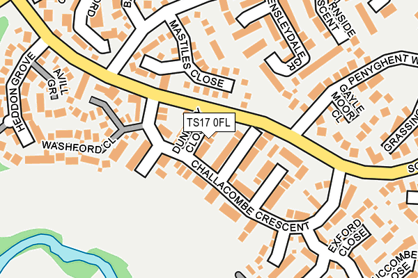 TS17 0FL map - OS OpenMap – Local (Ordnance Survey)