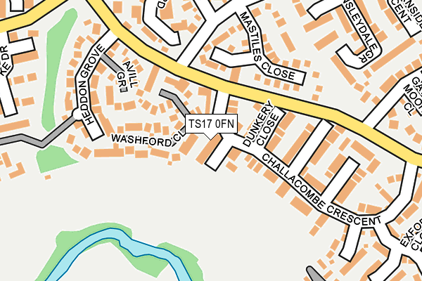 TS17 0FN map - OS OpenMap – Local (Ordnance Survey)
