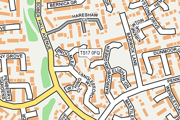 TS17 0FQ map - OS OpenMap – Local (Ordnance Survey)