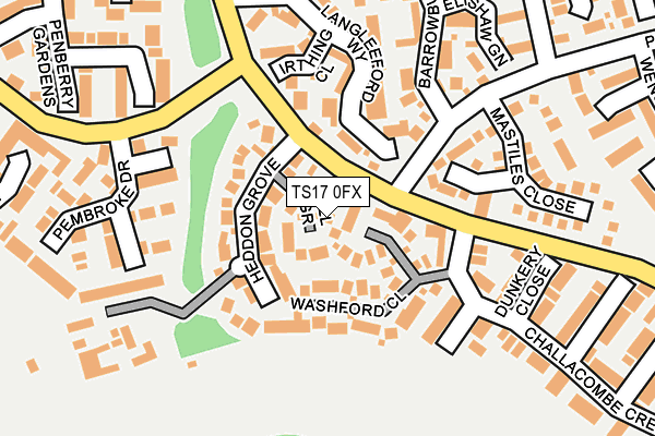 TS17 0FX map - OS OpenMap – Local (Ordnance Survey)