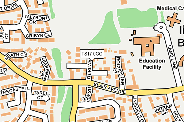 TS17 0GG map - OS OpenMap – Local (Ordnance Survey)