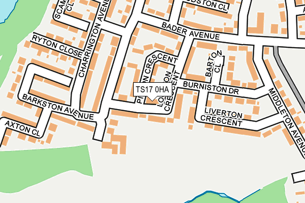 TS17 0HA map - OS OpenMap – Local (Ordnance Survey)