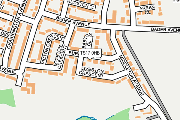 TS17 0HB map - OS OpenMap – Local (Ordnance Survey)