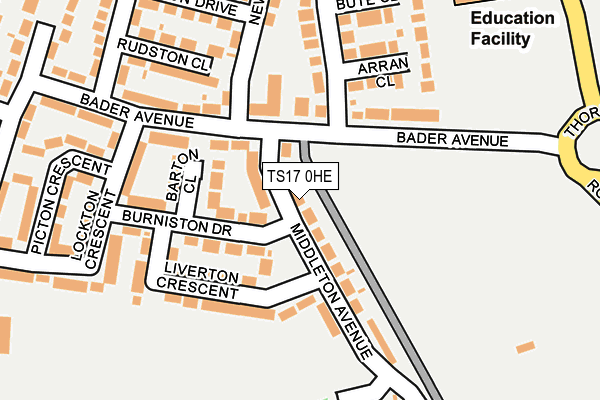 TS17 0HE map - OS OpenMap – Local (Ordnance Survey)