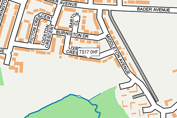 TS17 0HF map - OS OpenMap – Local (Ordnance Survey)