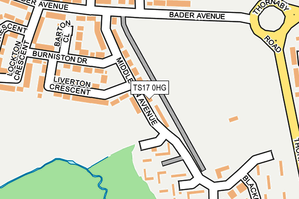 TS17 0HG map - OS OpenMap – Local (Ordnance Survey)