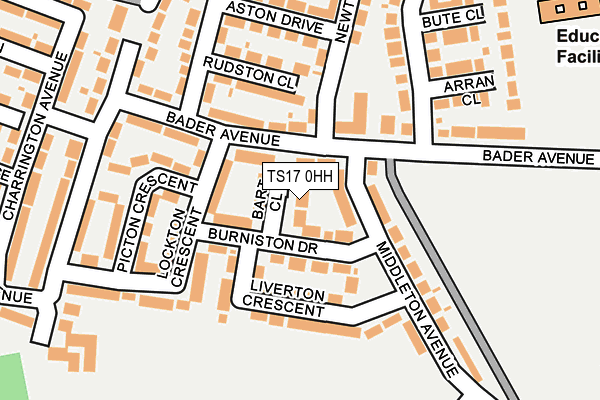 TS17 0HH map - OS OpenMap – Local (Ordnance Survey)