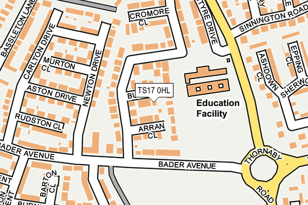 TS17 0HL map - OS OpenMap – Local (Ordnance Survey)