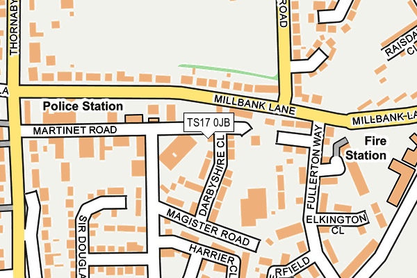 TS17 0JB map - OS OpenMap – Local (Ordnance Survey)