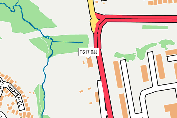 TS17 0JJ map - OS OpenMap – Local (Ordnance Survey)