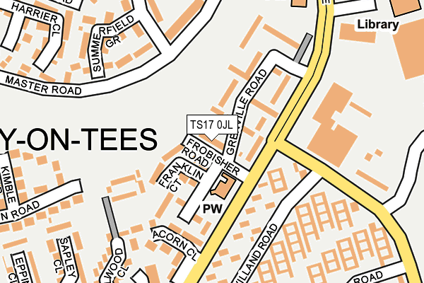 TS17 0JL map - OS OpenMap – Local (Ordnance Survey)