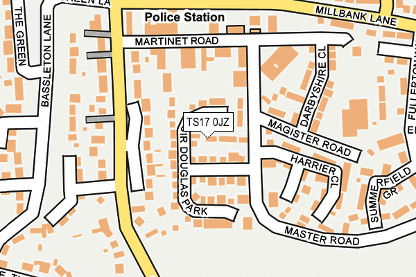 TS17 0JZ map - OS OpenMap – Local (Ordnance Survey)