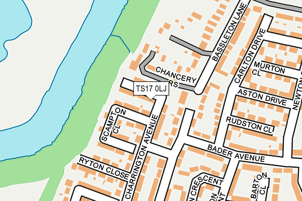 TS17 0LJ map - OS OpenMap – Local (Ordnance Survey)