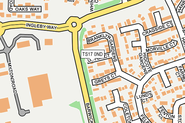 TS17 0ND map - OS OpenMap – Local (Ordnance Survey)