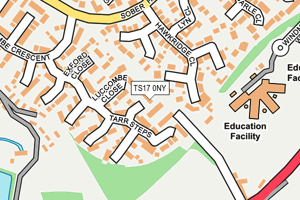 TS17 0NY map - OS OpenMap – Local (Ordnance Survey)