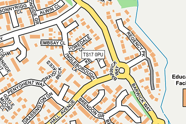 TS17 0PU map - OS OpenMap – Local (Ordnance Survey)