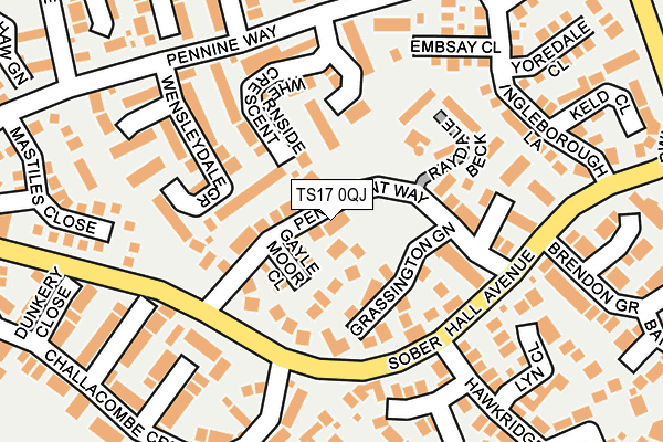 TS17 0QJ map - OS OpenMap – Local (Ordnance Survey)