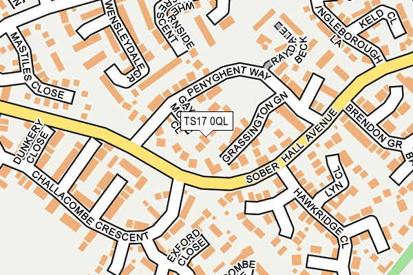 TS17 0QL map - OS OpenMap – Local (Ordnance Survey)