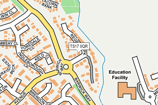 TS17 0QR map - OS OpenMap – Local (Ordnance Survey)