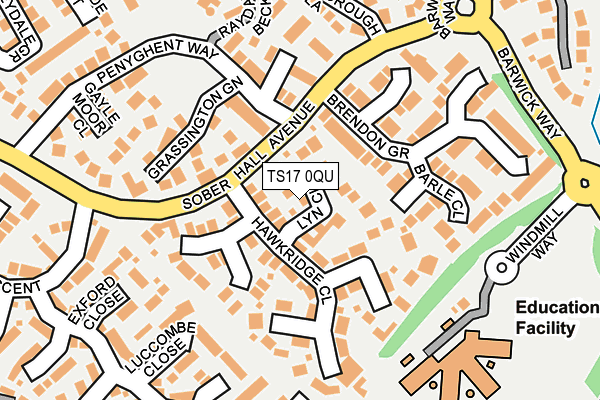 TS17 0QU map - OS OpenMap – Local (Ordnance Survey)