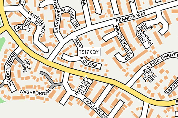 TS17 0QY map - OS OpenMap – Local (Ordnance Survey)