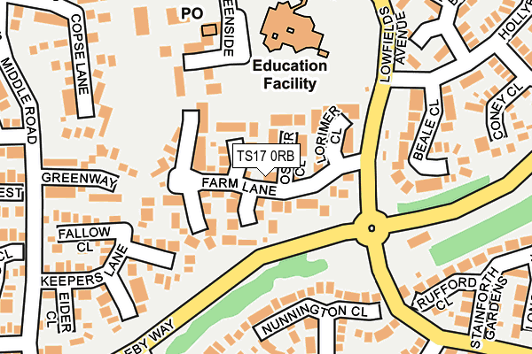 TS17 0RB map - OS OpenMap – Local (Ordnance Survey)