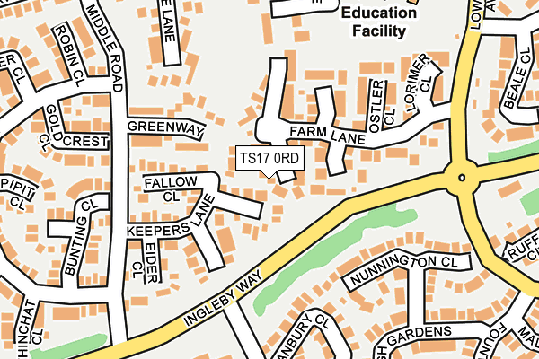 TS17 0RD map - OS OpenMap – Local (Ordnance Survey)
