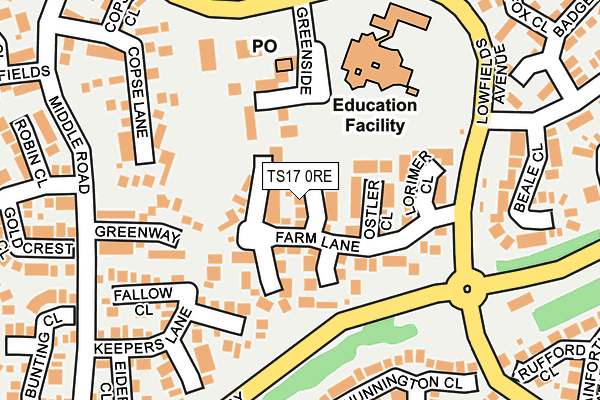 TS17 0RE map - OS OpenMap – Local (Ordnance Survey)