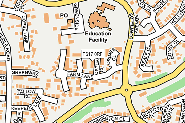 TS17 0RF map - OS OpenMap – Local (Ordnance Survey)