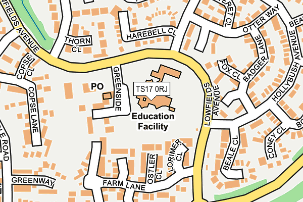 TS17 0RJ map - OS OpenMap – Local (Ordnance Survey)