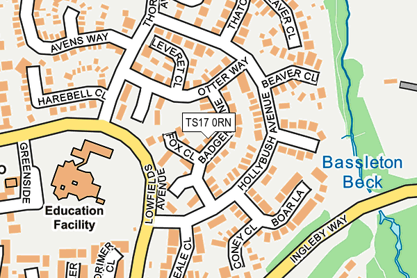 TS17 0RN map - OS OpenMap – Local (Ordnance Survey)