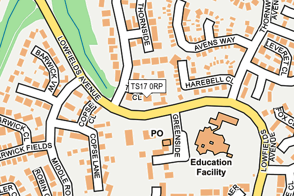 TS17 0RP map - OS OpenMap – Local (Ordnance Survey)