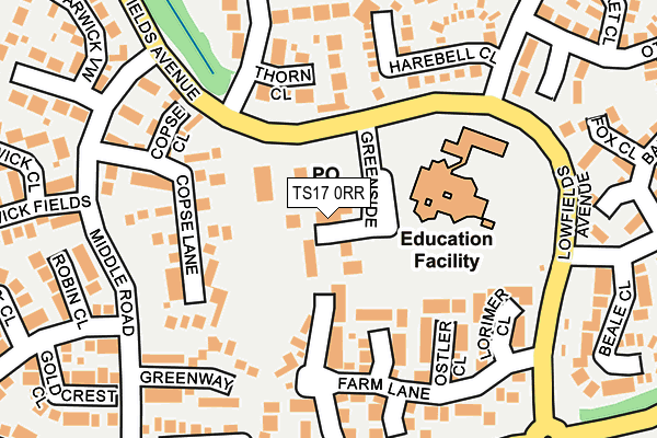 TS17 0RR map - OS OpenMap – Local (Ordnance Survey)