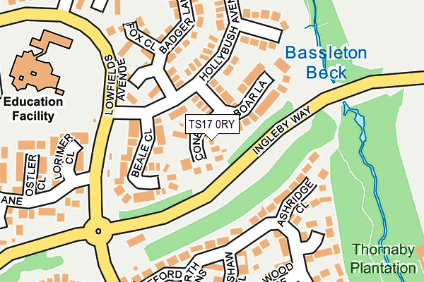 TS17 0RY map - OS OpenMap – Local (Ordnance Survey)