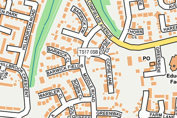 TS17 0SB map - OS OpenMap – Local (Ordnance Survey)