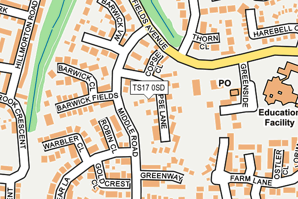 TS17 0SD map - OS OpenMap – Local (Ordnance Survey)