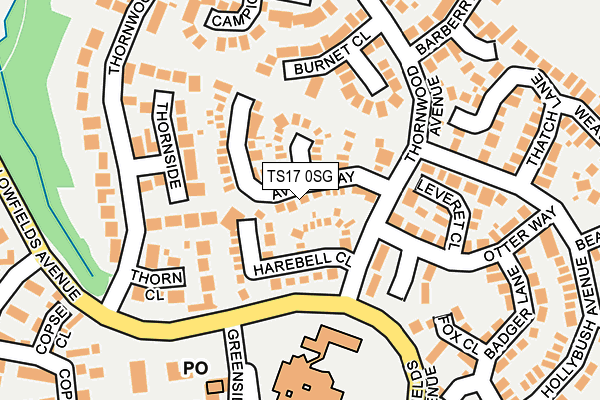 TS17 0SG map - OS OpenMap – Local (Ordnance Survey)