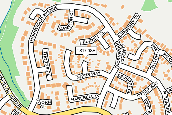 TS17 0SH map - OS OpenMap – Local (Ordnance Survey)