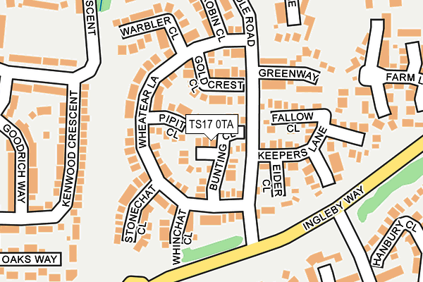 TS17 0TA map - OS OpenMap – Local (Ordnance Survey)
