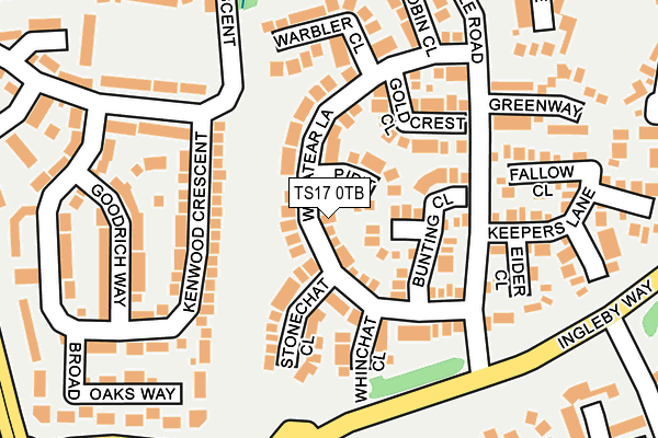 TS17 0TB map - OS OpenMap – Local (Ordnance Survey)