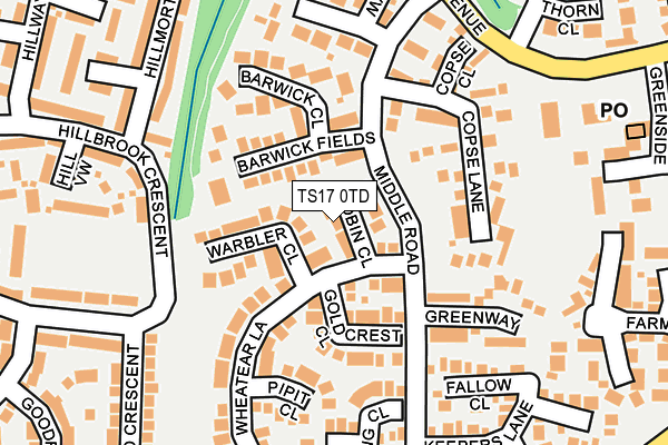 TS17 0TD map - OS OpenMap – Local (Ordnance Survey)