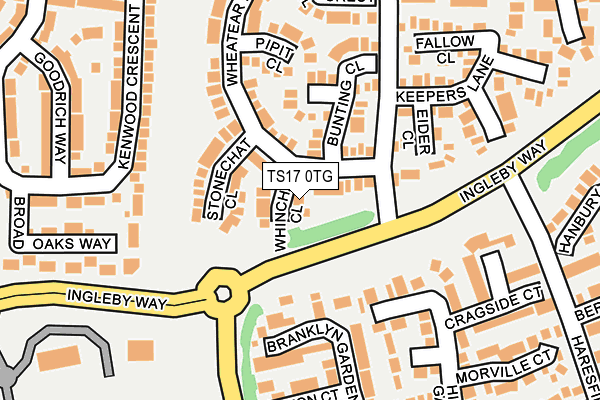 TS17 0TG map - OS OpenMap – Local (Ordnance Survey)
