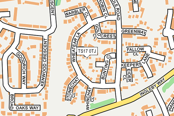 TS17 0TJ map - OS OpenMap – Local (Ordnance Survey)