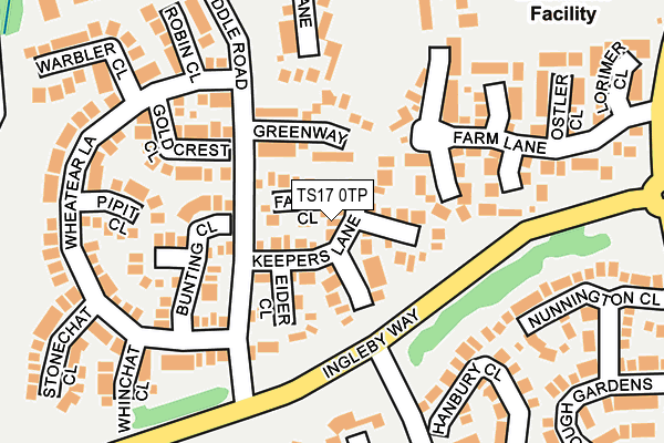 TS17 0TP map - OS OpenMap – Local (Ordnance Survey)