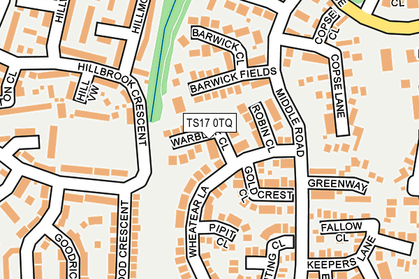 TS17 0TQ map - OS OpenMap – Local (Ordnance Survey)