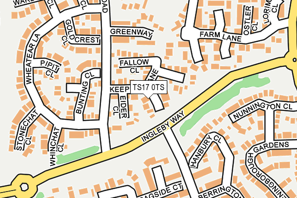 TS17 0TS map - OS OpenMap – Local (Ordnance Survey)