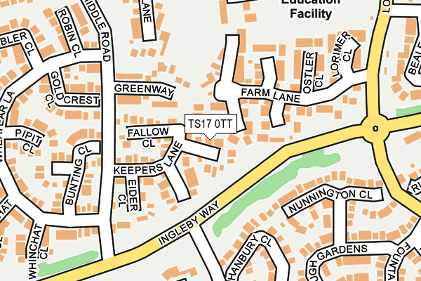 TS17 0TT map - OS OpenMap – Local (Ordnance Survey)